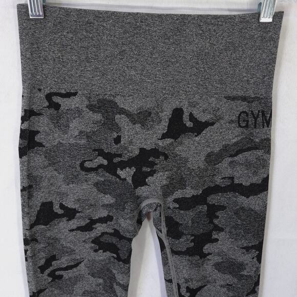 Gymshark Adapt Leggings Womens Medium Gray Black Camo Seamless Athletic Pull On - Picture 2 of 11
